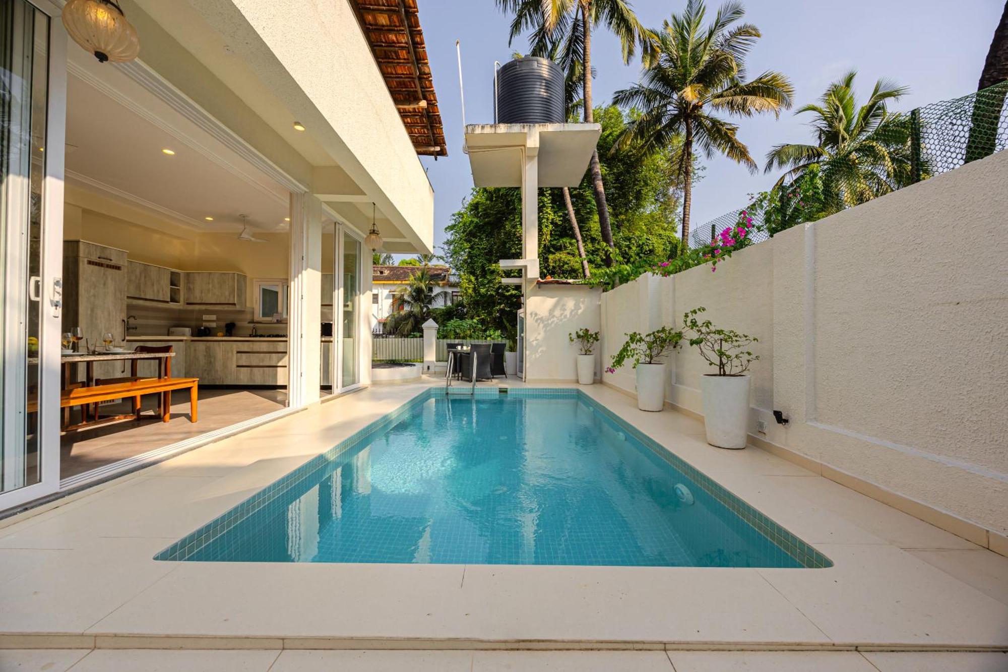 Elivaas 4 Bhk Villa Near Beach With Private Pool & Bar - Casa Boa Vida Candolim Exterior photo