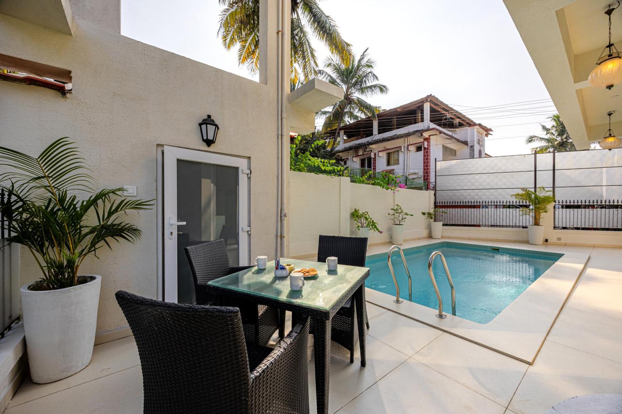 Elivaas 4 Bhk Villa Near Beach With Private Pool & Bar - Casa Boa Vida Candolim Exterior photo