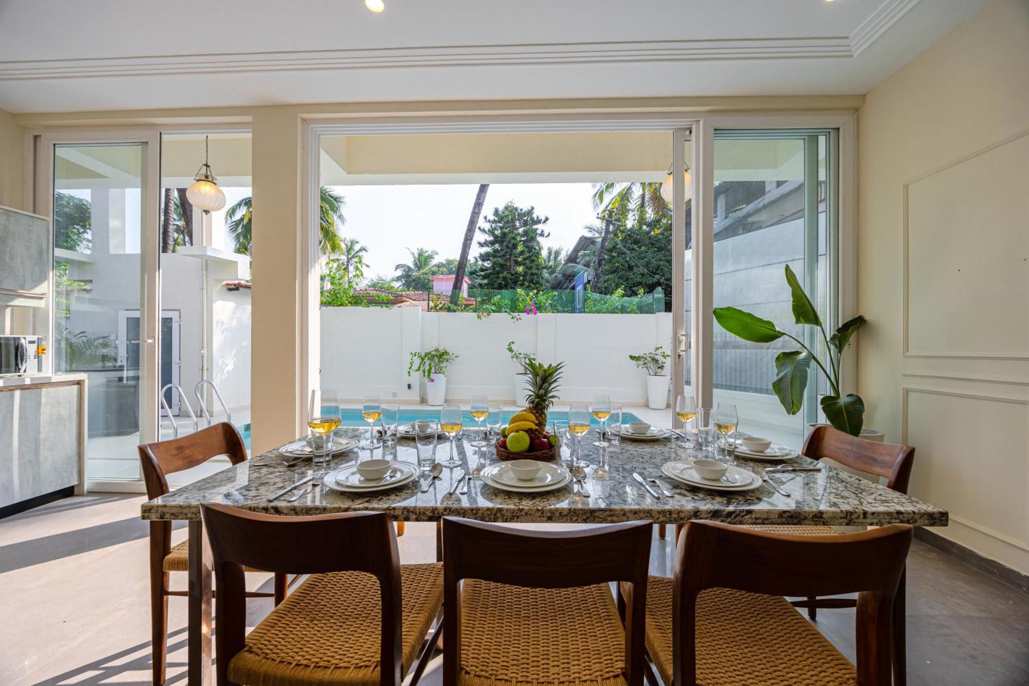 Elivaas 4 Bhk Villa Near Beach With Private Pool & Bar - Casa Boa Vida Candolim Exterior photo