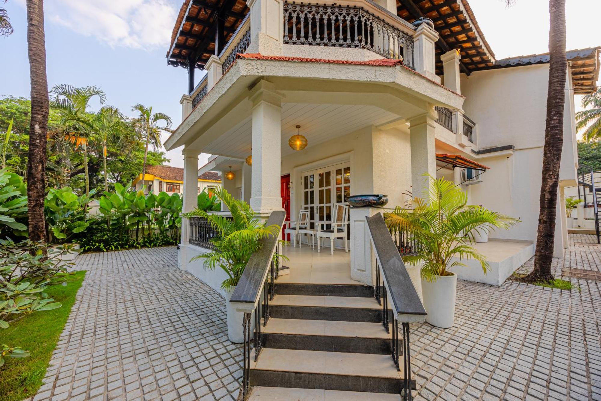 Elivaas 4 Bhk Villa Near Beach With Private Pool & Bar - Casa Boa Vida Candolim Exterior photo